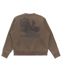 Brown Relaxed Graphic Sweatshirt