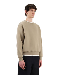 Beige Relaxed Graphic Sweatshirt