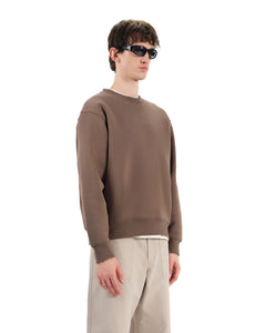 Brown Relaxed Graphic Sweatshirt