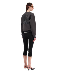 Dark Grey Relaxed Graphic Sweatshirt