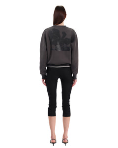 Dark Grey Relaxed Graphic Sweatshirt