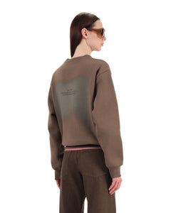 Brown Spray Print Sweatshirt